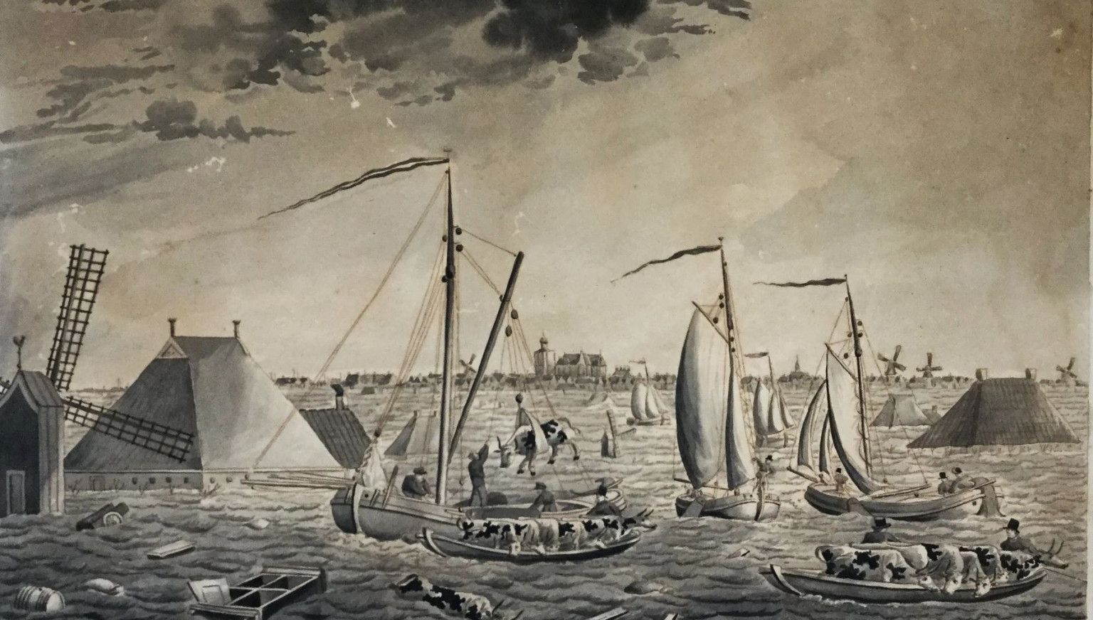 De stormvloed van 1825 - VVV Ameland