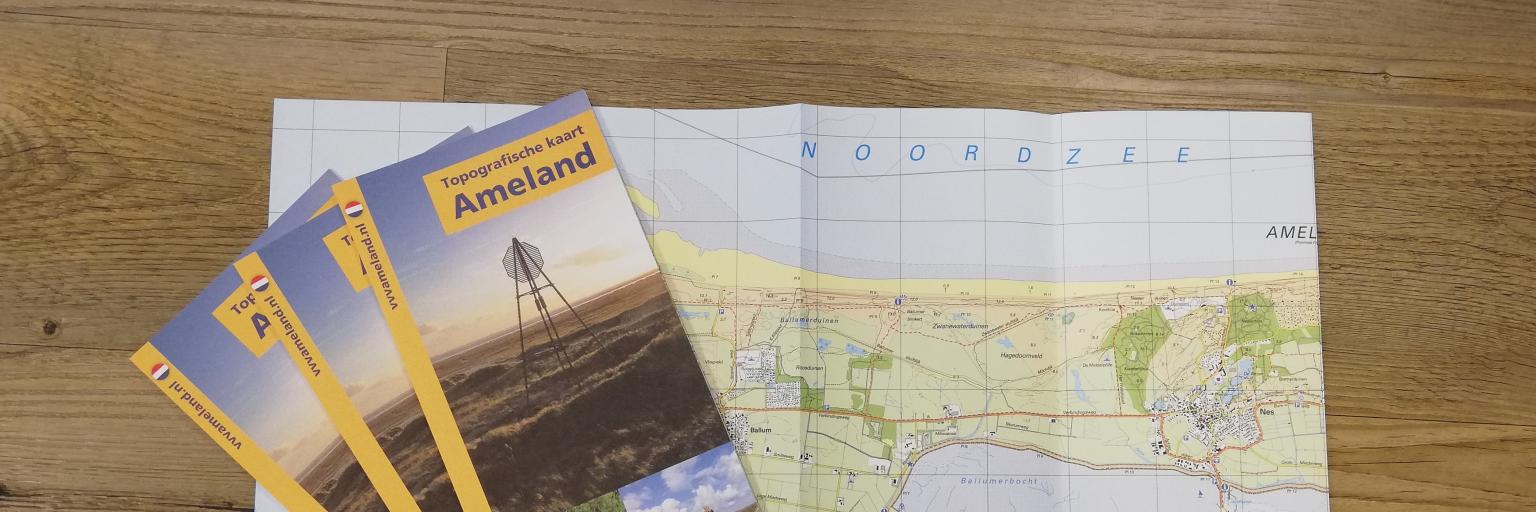  50% discount on a topographic map when purchasing the book 'Walking on Ameland' - Tourist Information Centre “VVV” Ameland